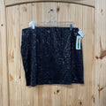 WOMENS TIPSY ELVES BLK SEQUIN SKIRT XL NWT