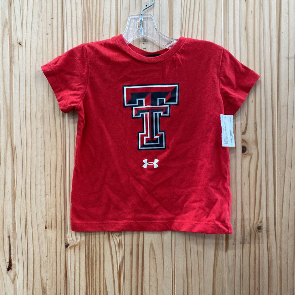BOYS UNDER ARMOUR RED SHIRT W/T 2T