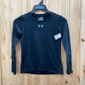 BOYS UNDER ARMOUR LS BLK/GREY SHIRT YMD 10