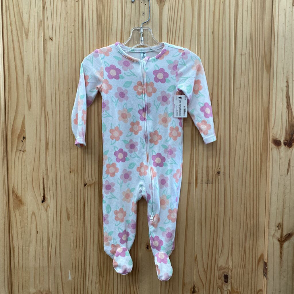GIRLS CHROLOTTE & STAR FLORAL LS SLEEPER 6/9M