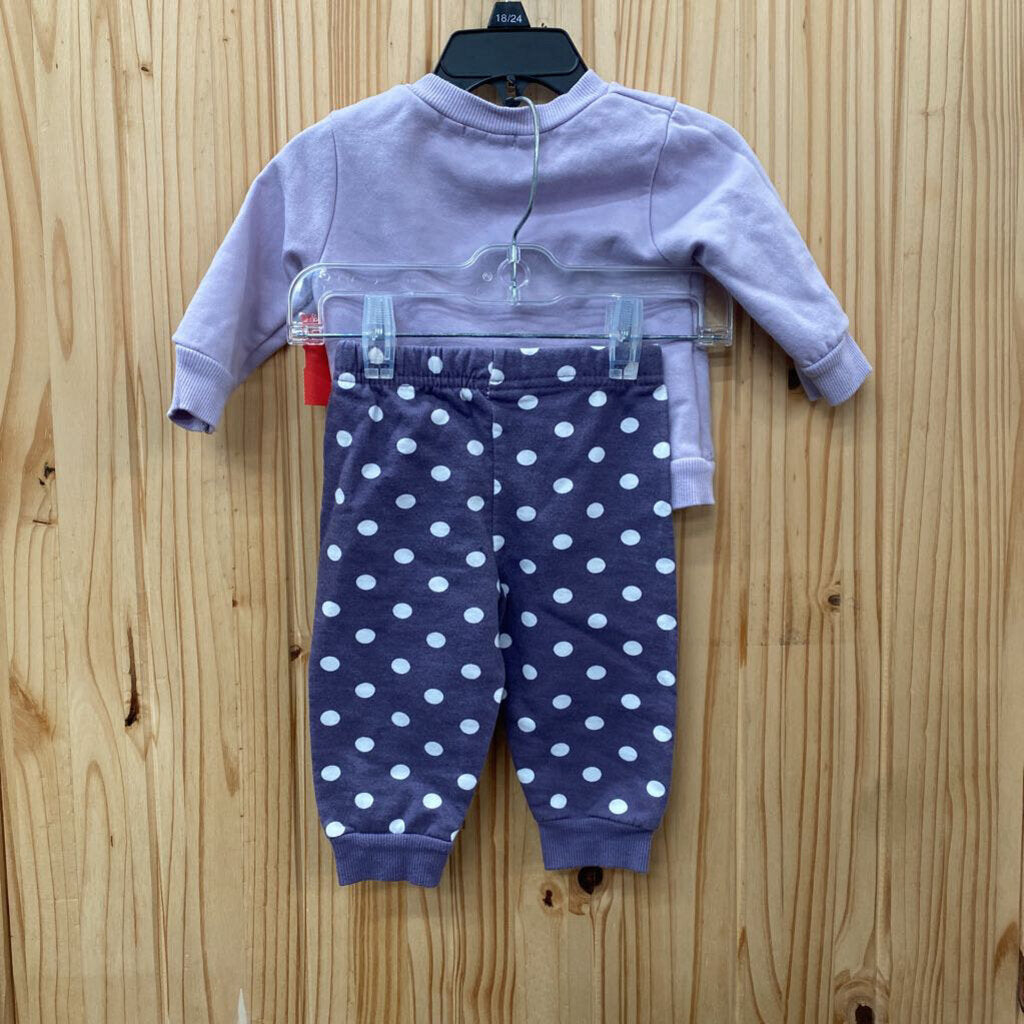 GIRLS MINI HOP 2PC SET PURPLE 9M