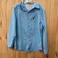 BOYS CABELAS LS SKY BLUE BUTTON UP SHIRT S 8
