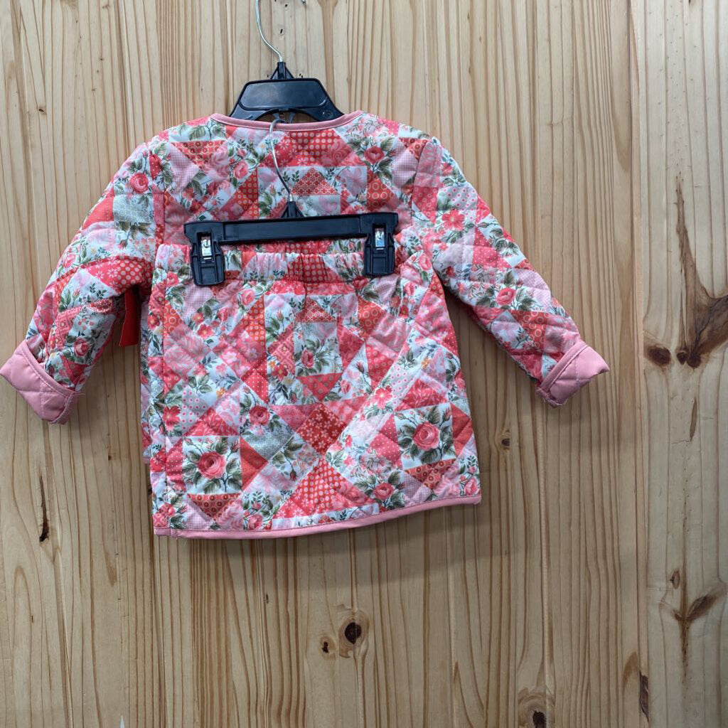 GIRLS SHEIN 2PC SET PINK QUILTED 18/24M