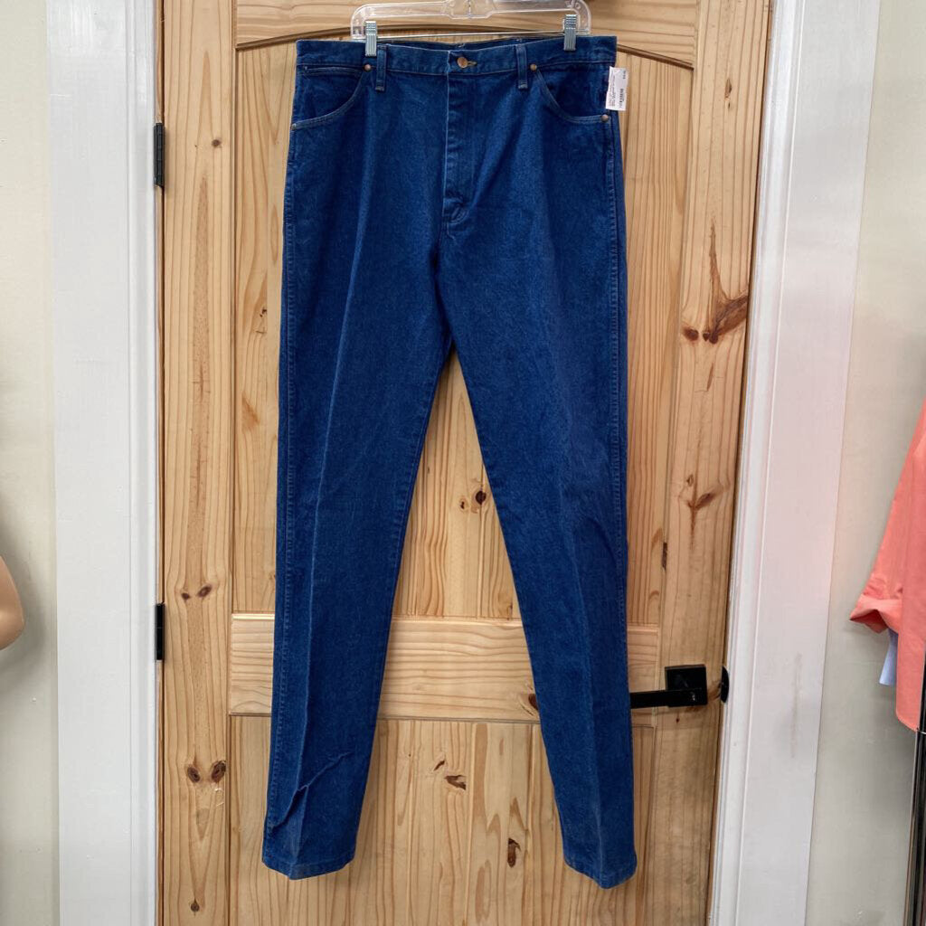 MENS WRANGLER DK DENIM JEANS 38X40