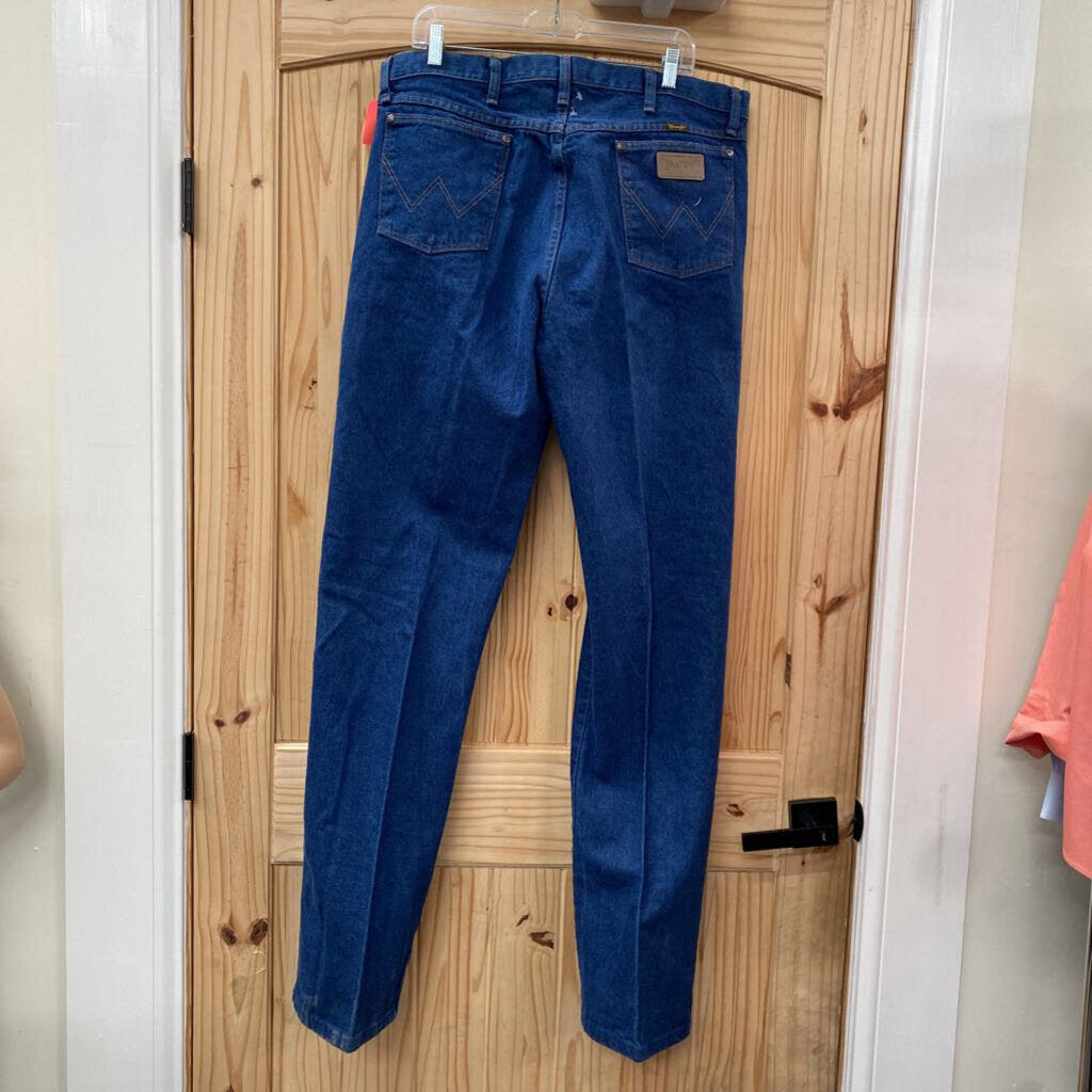 MENS WRANGLER DK DENIM JEANS 38X40