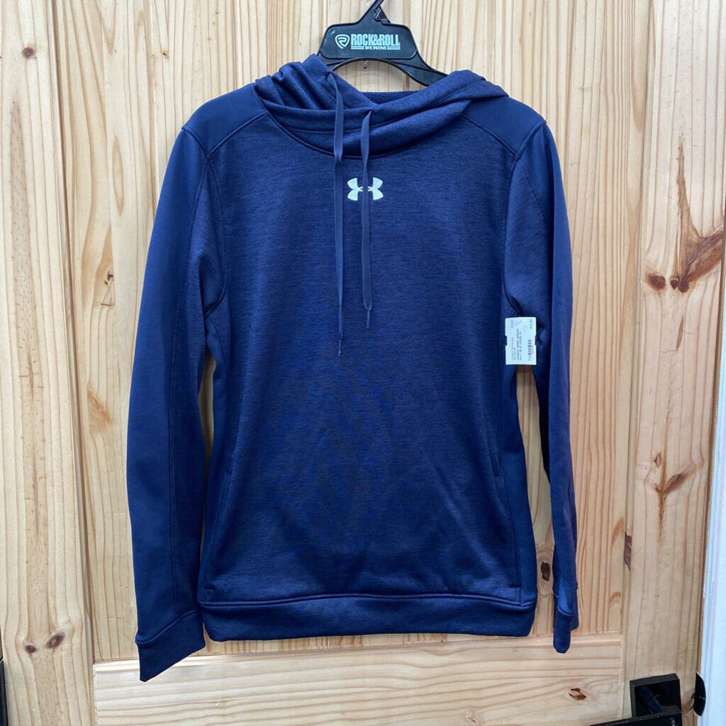 WOMENS UNDER ARMOUR NAVY BLUE HOODIE XS