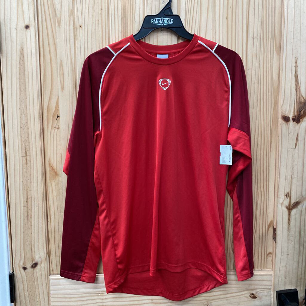 MENS NIKE LS SHIRT RED/WINE S