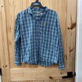 BOYS CINCH LS PLAID BUTTON UP SHIRT BUE/WHITE/GREEN XXL 16/18
