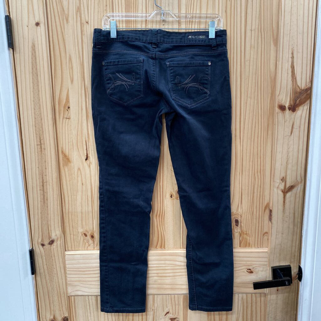 WOMENS L.E.I BLK DENIM JEANS 9