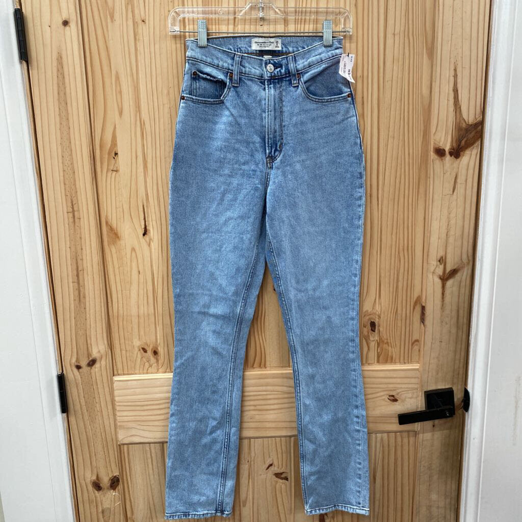 WOMENS ABERCROMBIE & FITCH LT DENIM JEANS 0