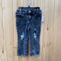 BOYS WONDER NATION BLK DENIM DIST. JEANS 18M