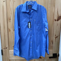 MENS STAFFORD LS LT BLUE BUTTON UP SHIRT 16 1/2 M NWT