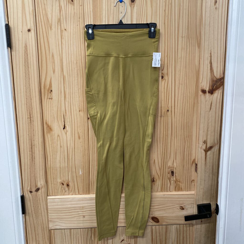 WOMENS LULULEMON OLIVE GREEN LEGGINGS 4