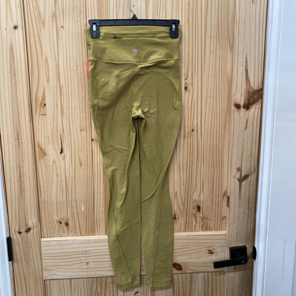 WOMENS LULULEMON OLIVE GREEN LEGGINGS 4