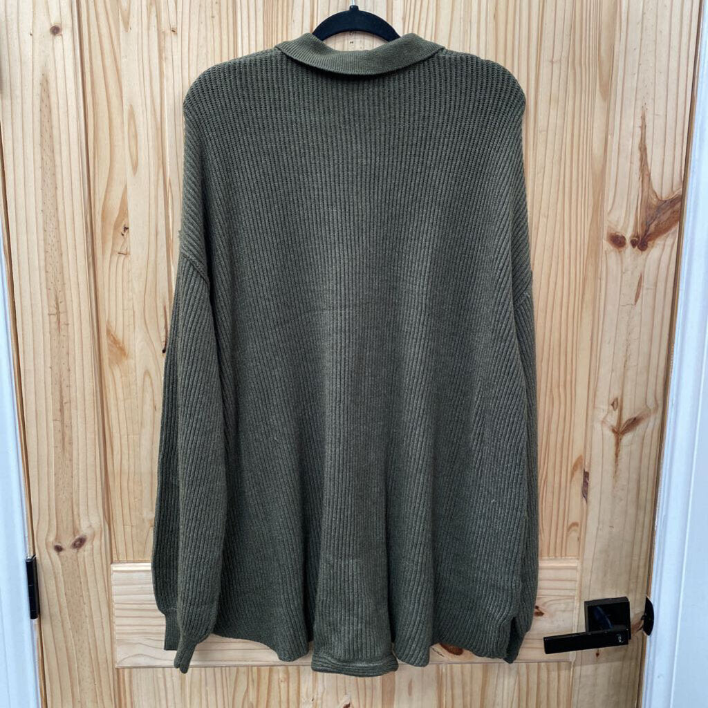 WOMENS RAE MODE DK OLIVE GREEN SWEATER ROMPER XL NWT