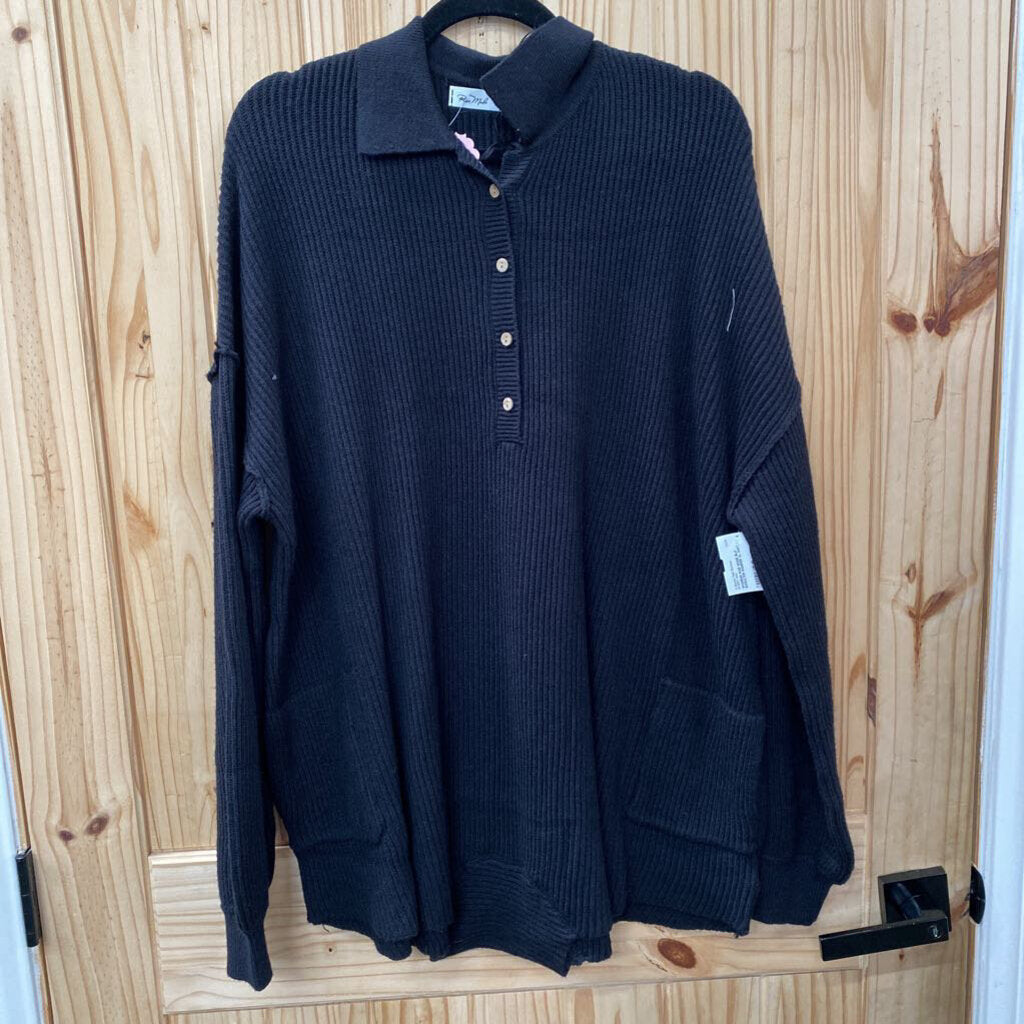 WOMENS RAE MODE BLK SWEATER ROMPER XL NWT