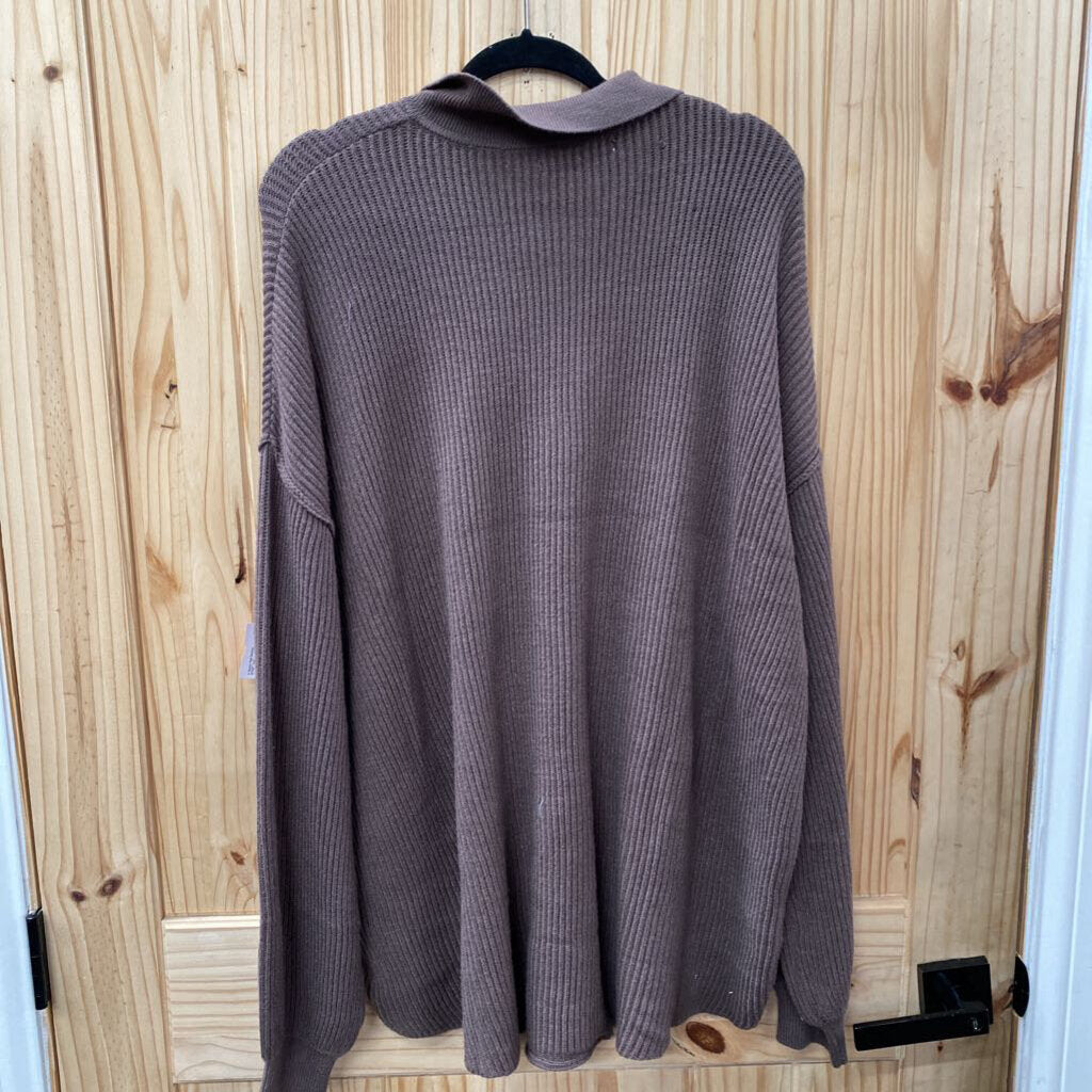 WOMENS RAE MODE BROWN SWEATER ROMPER XL NWT