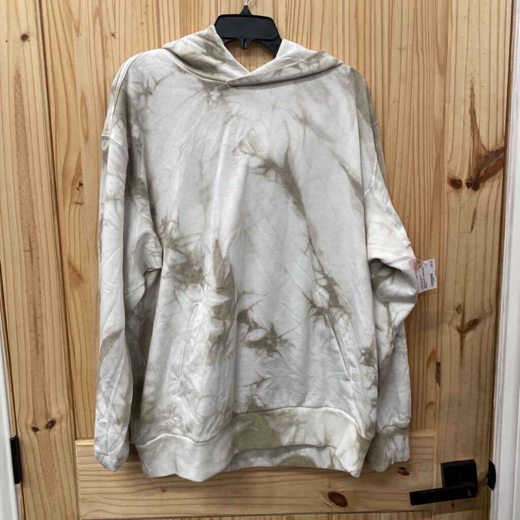 MENS ADIDAS TAUEP/IVORY HOODIE L