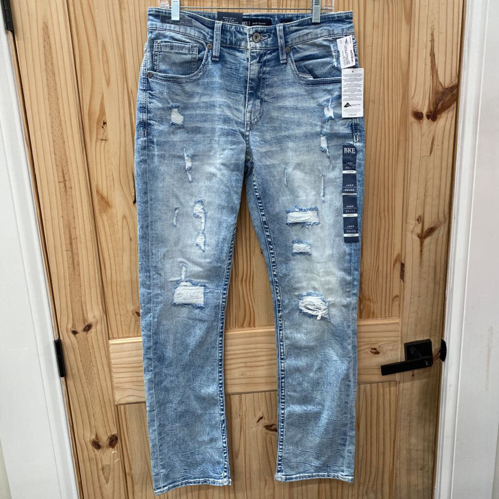 MENS BKE LT DNEIM DIST JAKE STRAIGHT JEANS 32X34 NWT