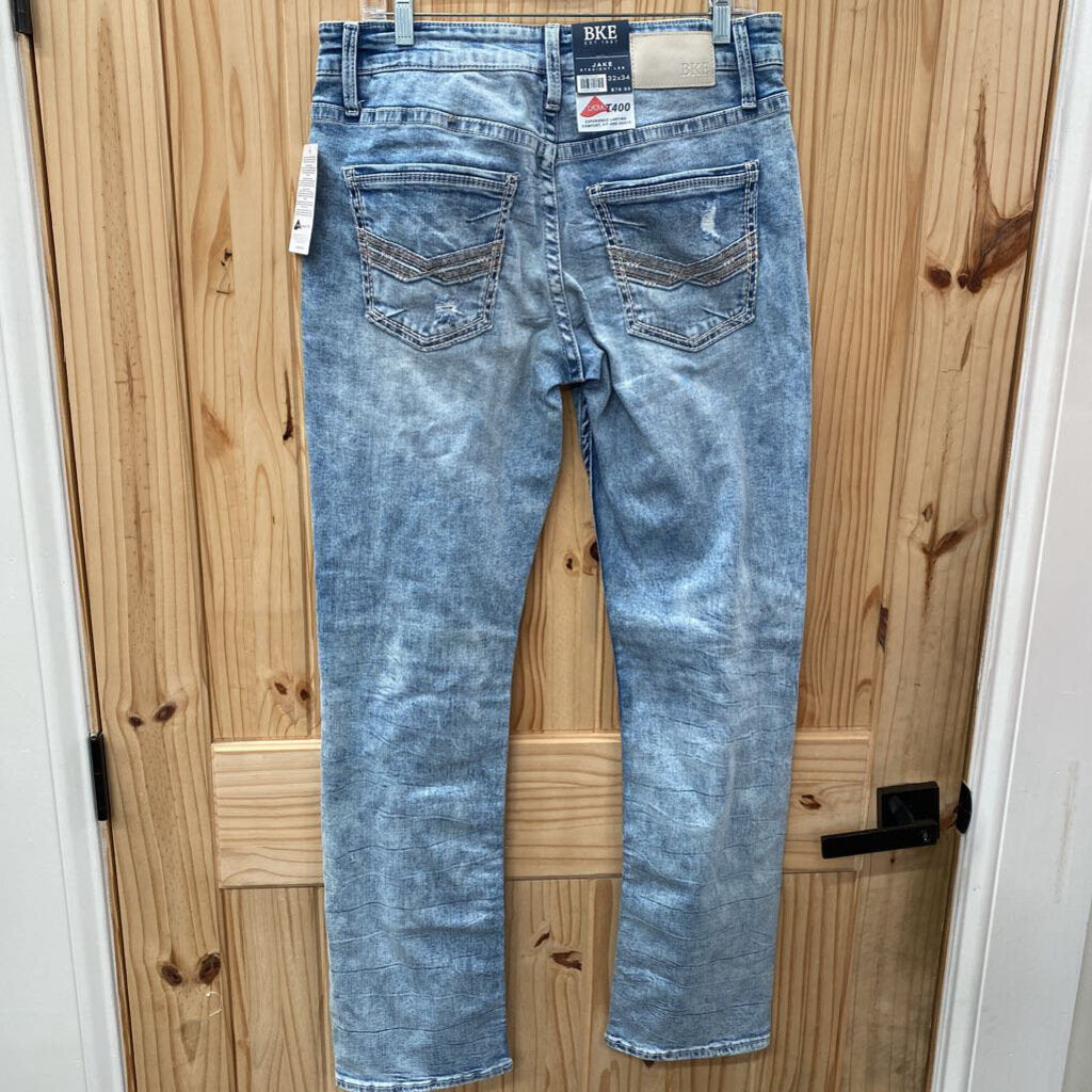 MENS BKE LT DNEIM DIST JAKE STRAIGHT JEANS 32X34 NWT