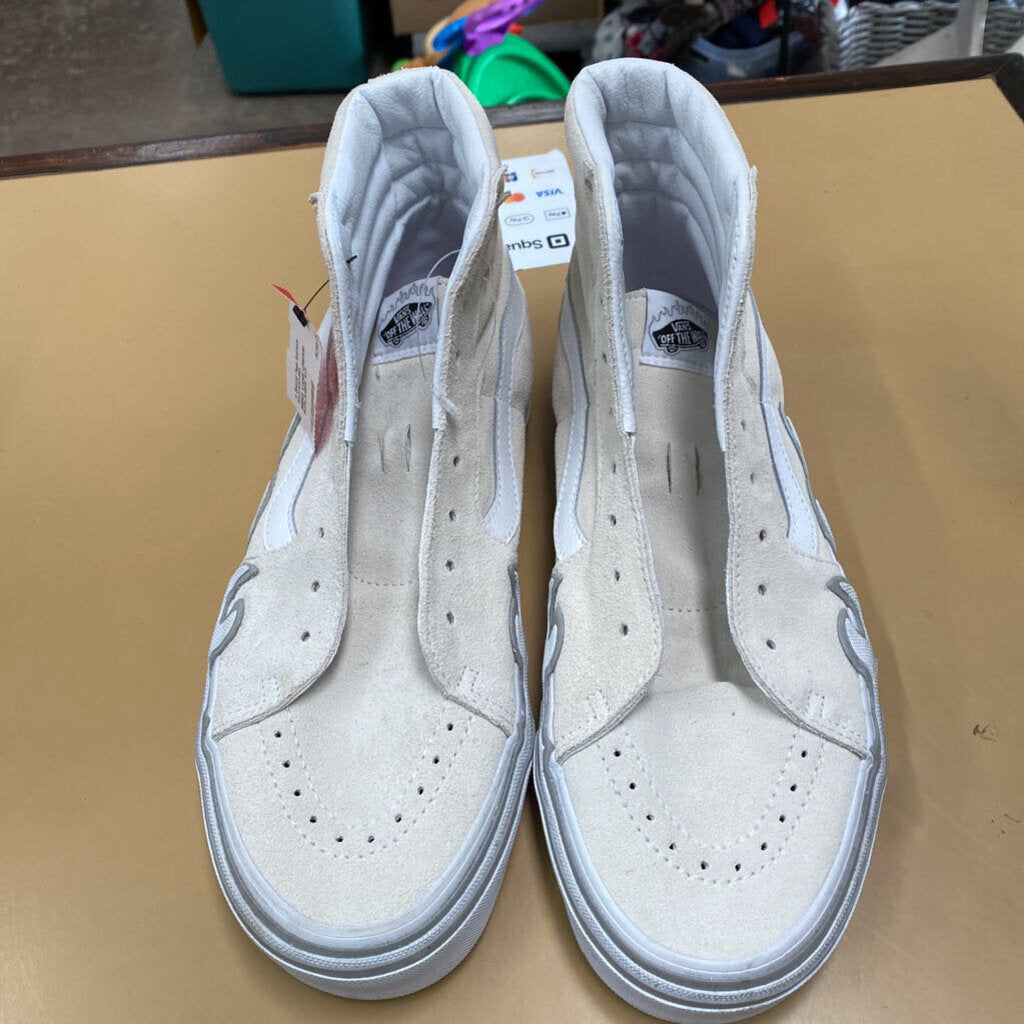 MENS VANS CREAM W/FLAMES 10.5