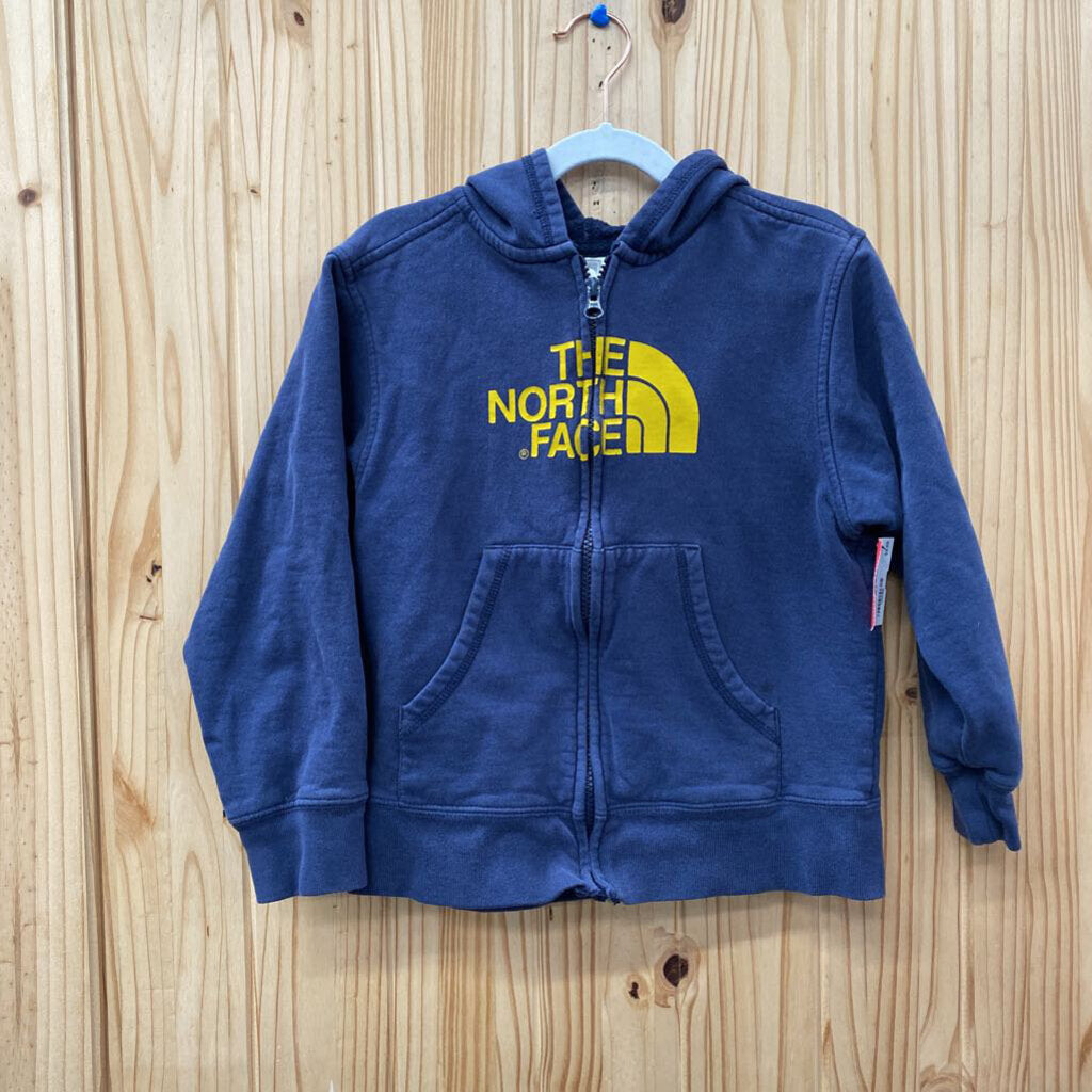 BOYS THE NORTH FACE JACKET NAVY BLUE/GOLDEN YELLOW XS 5