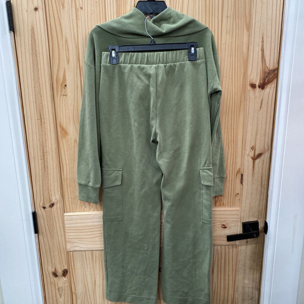 WOMENS FREE ASSEMBLY 2PC SET OLIVE GREEN XS