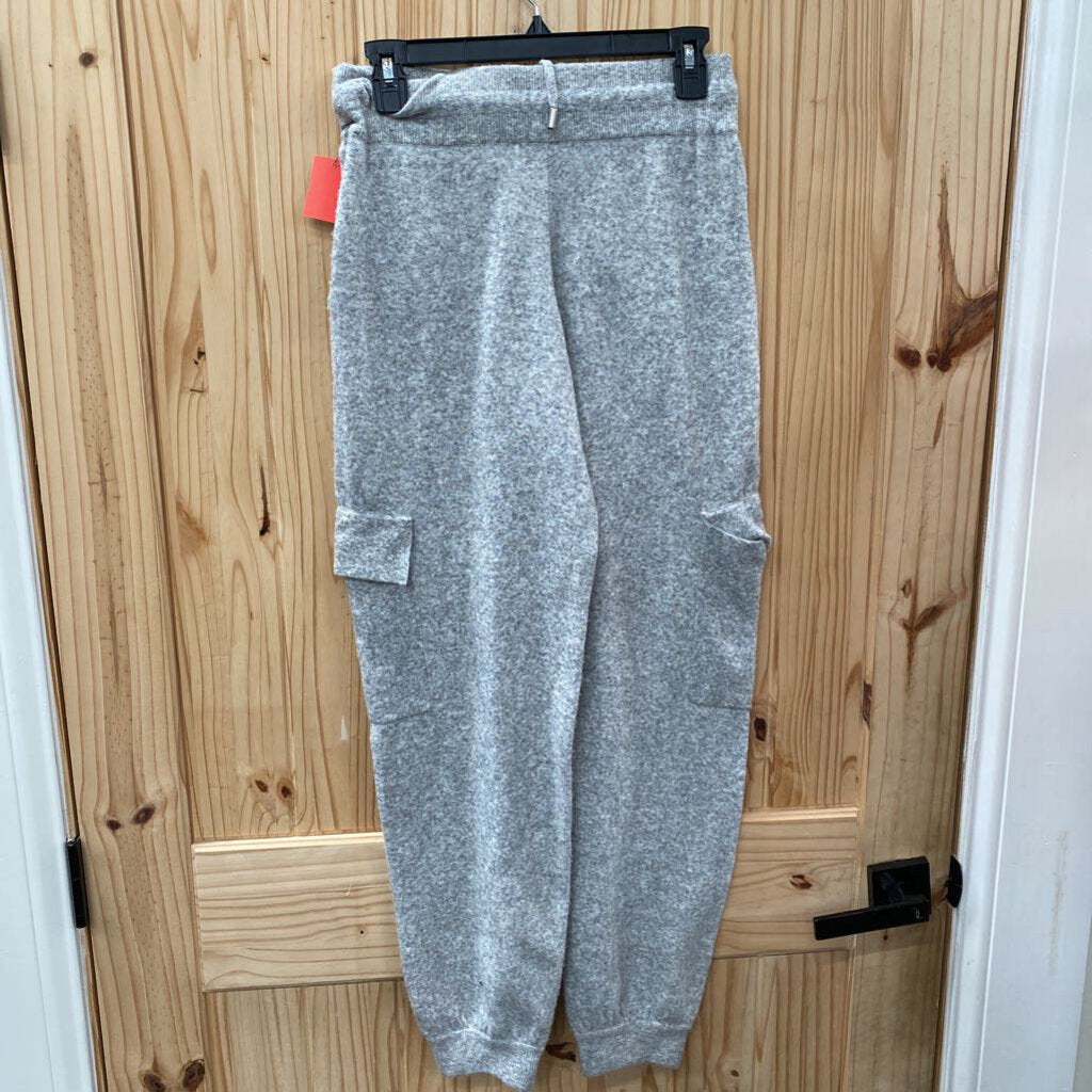 WOMENS MARLED LT GREY CARGO SWEATPANTS XS