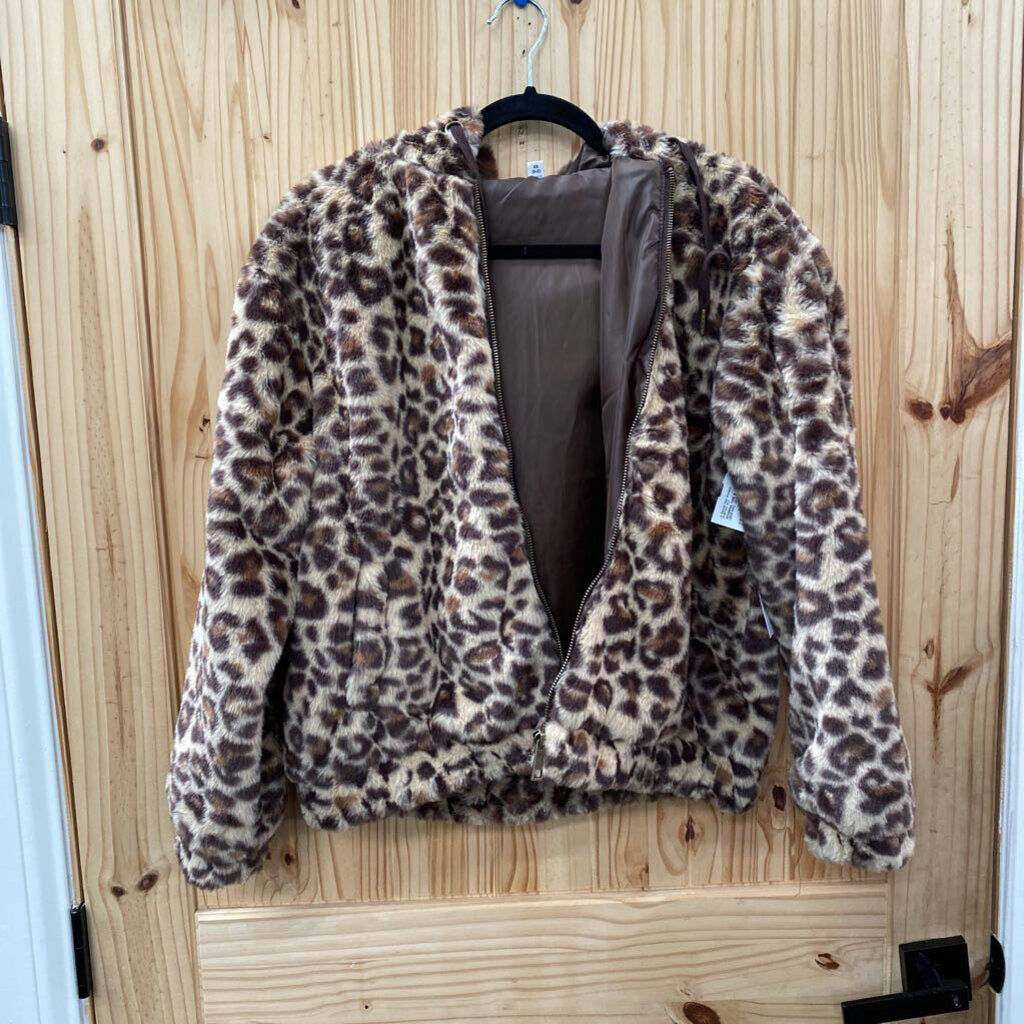 WOMENS TIME & TRU LEOPARD JACKET XS NWT
