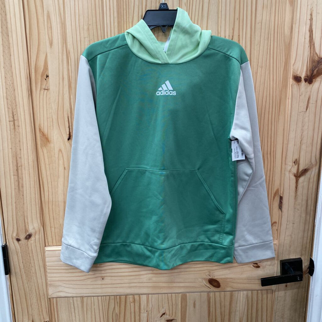BOYS ADIDAS HOODIE GREEN 14/16