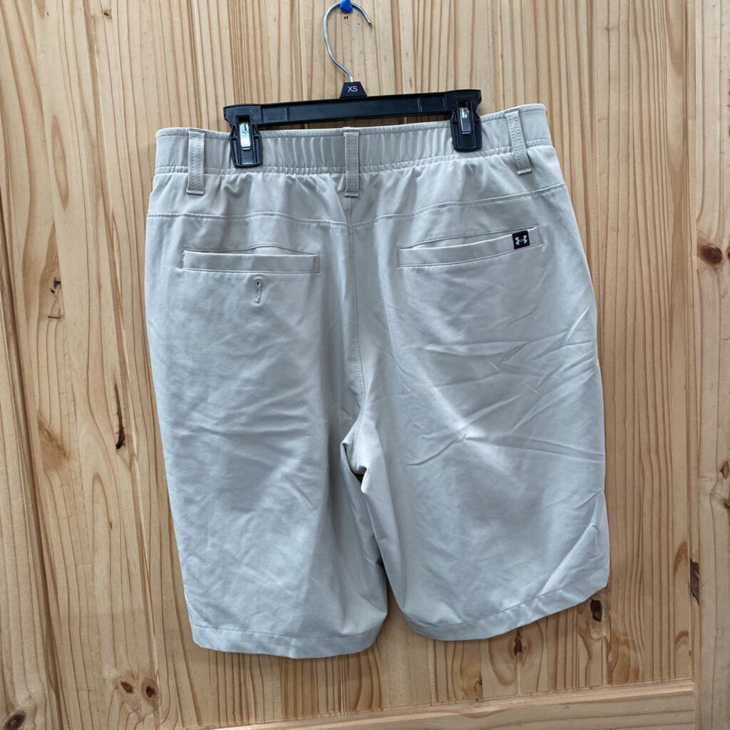 MENS UNDER ARMOUR TAN SHORTS 32