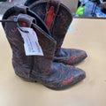DK BROWN/RED BOOTS 12 1/2