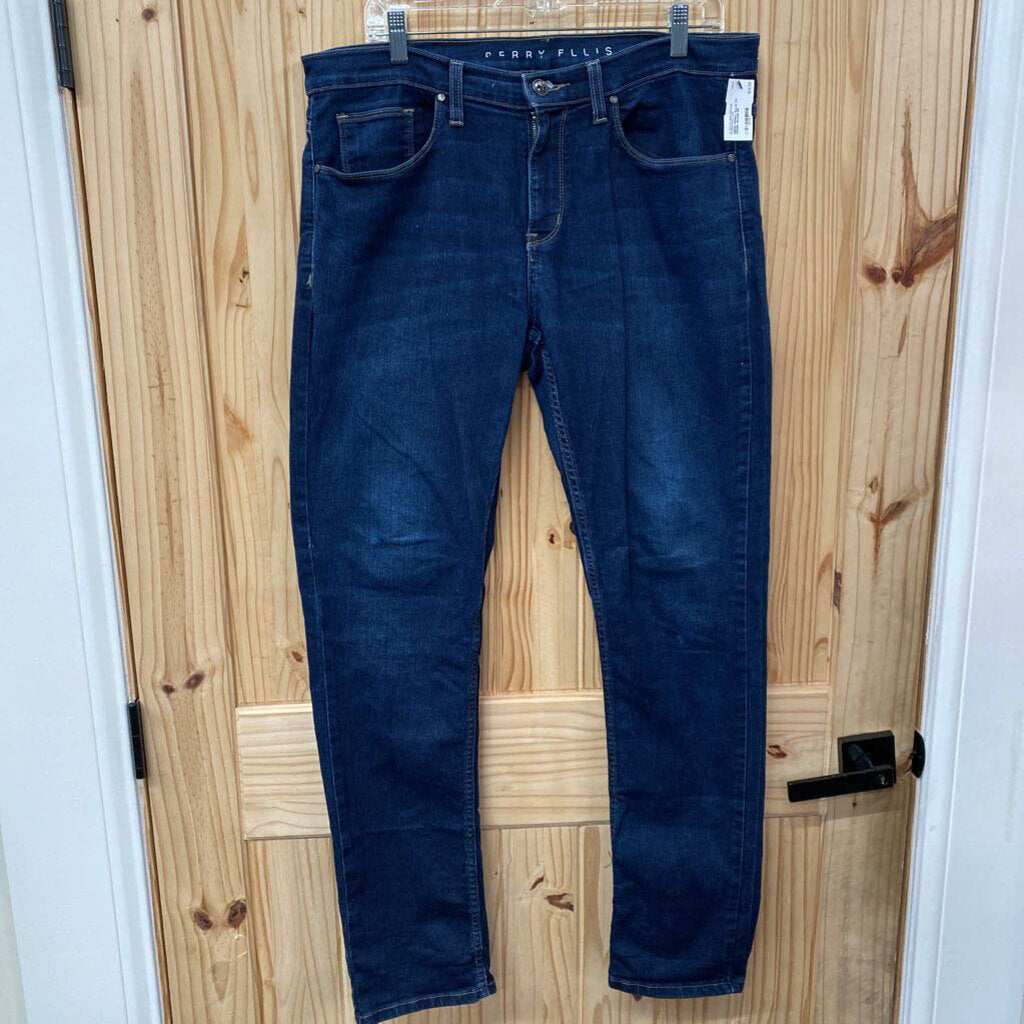 MENS PERRY ELLIS DK DENIM JEANS 36
