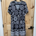 WOMENS SHEIN BLK/WHITE DRESS 2X