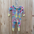 GIRLS LITTLE SLEEPIES SLEEPER PINK/YELLOW FLORAL 0/3M