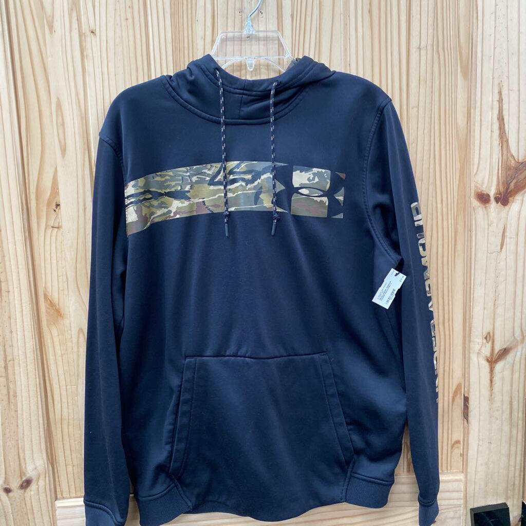 MENS UNDER ARMOUR HOODIE BLK/CAMO L