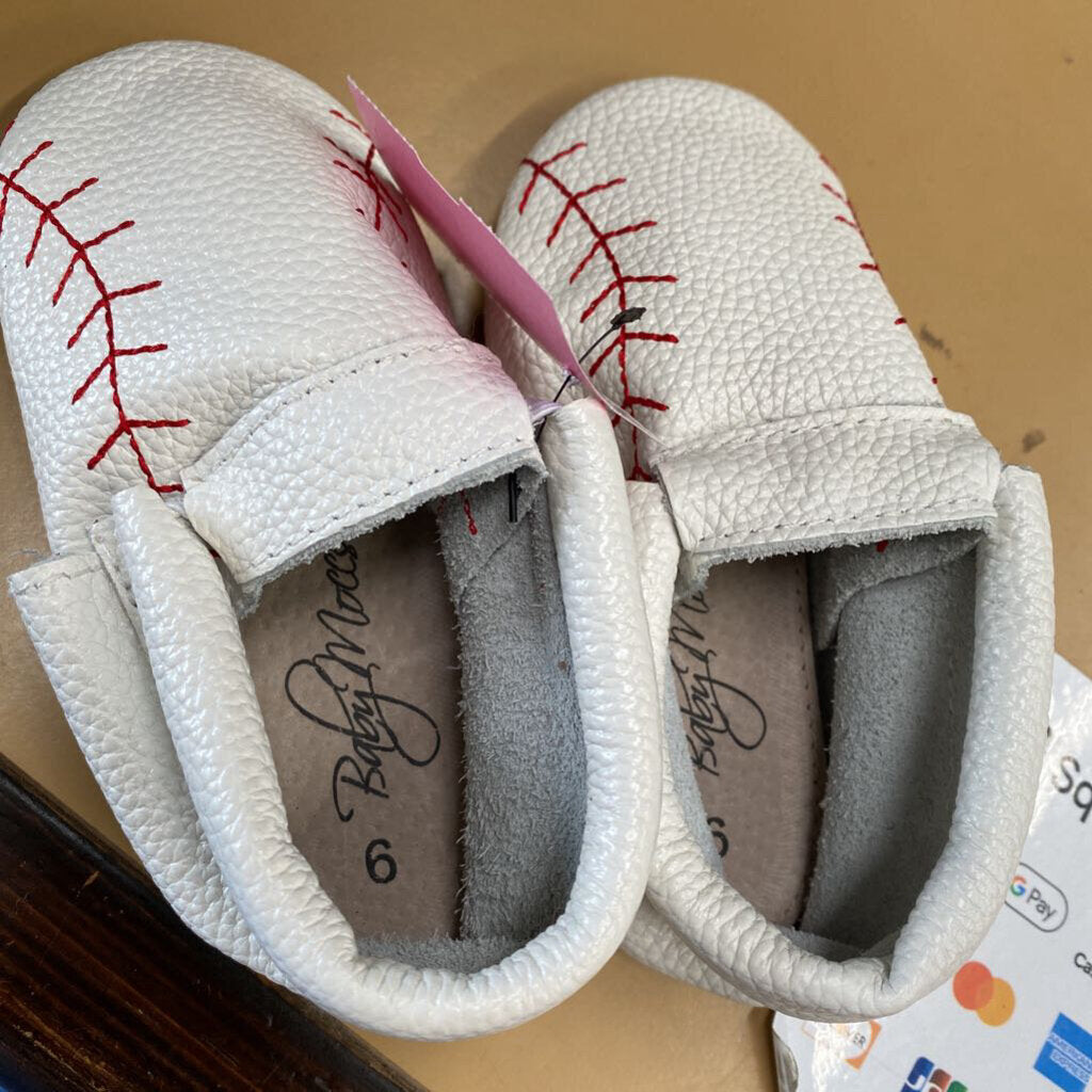BASEBALL BABY MOCCS BOYS 6 NEW