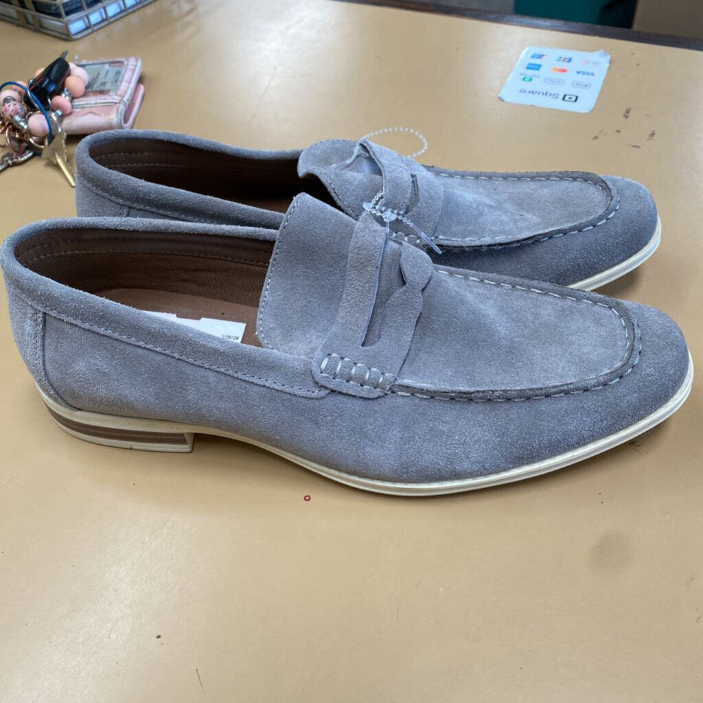 MENS MADDEN NYC LT GREY CASUAL SHOES 9 LIKE NEW