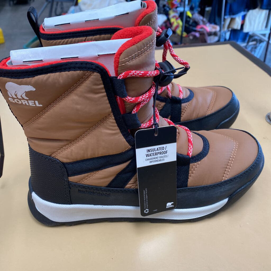 SOREL BOOTS CHESTNUT/BLK 4 NEW
