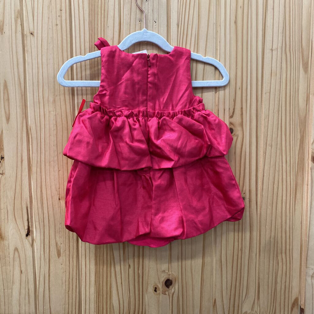 GIRLS BABYGAP DK PINK SL DRESS 6/12 NWT