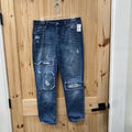 WOMENS SIGNATURE STUDIO DENIM JEANS W/PATCHWORK 8