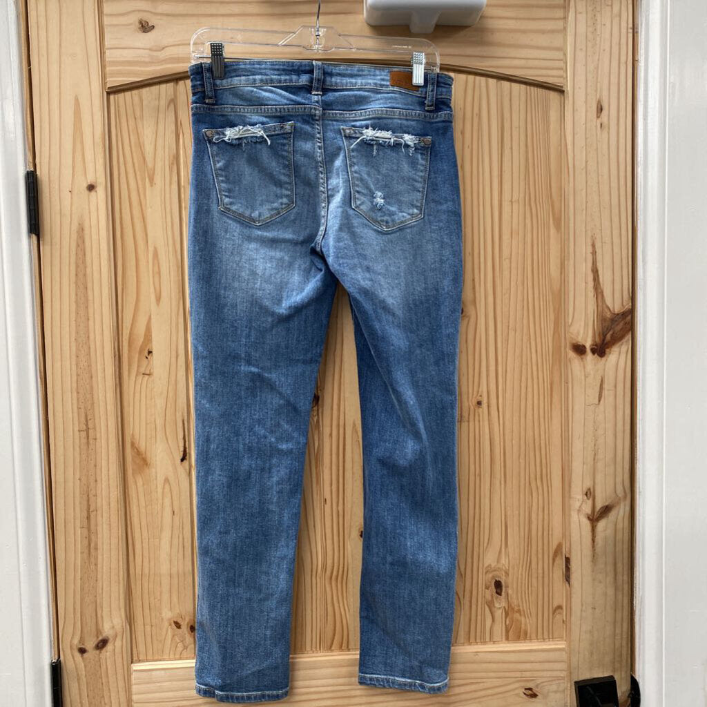 WOMENS JUDY BLUE DENIM DIST. JEANS 7