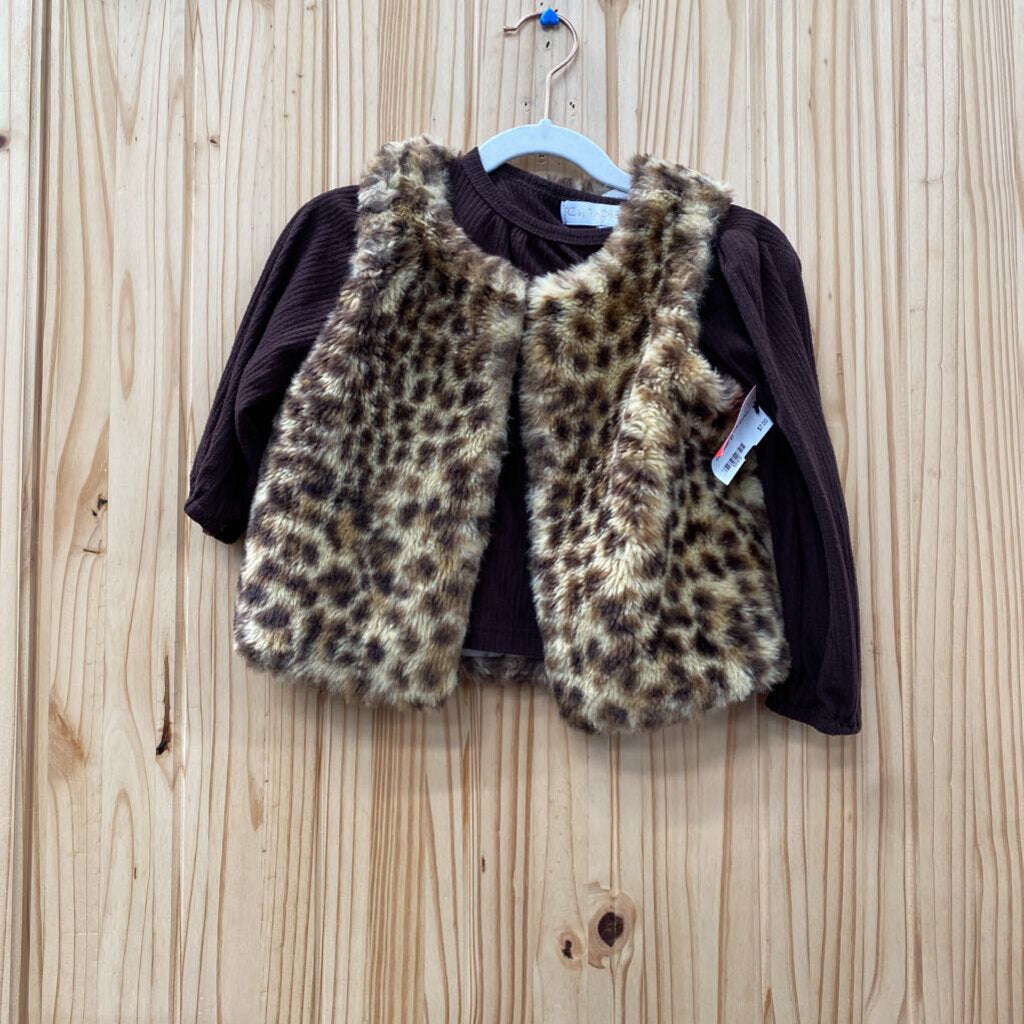 GIRLS RACHEL ZOE BROWN SHIRT/VEST 3T
