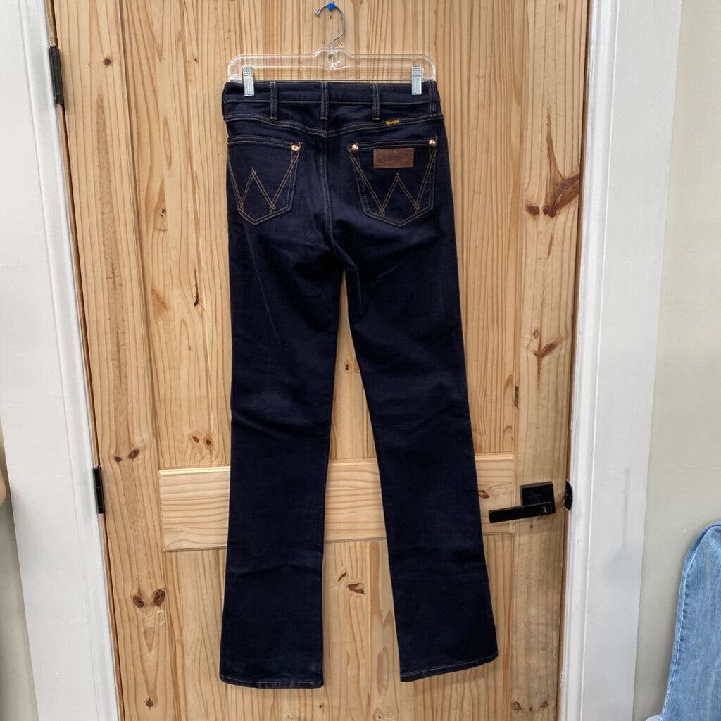 WOMENS WRANGLER DK WASH DENIM JEANS 27X36