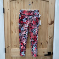 WOMENS DKNY SPORT LEGGINGS BLK/WHITE/PINK M NWT
