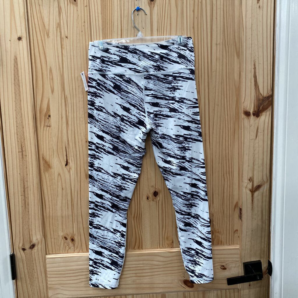 WOMENS ZYIA LEGGINGS BLK/WHITE 8/10