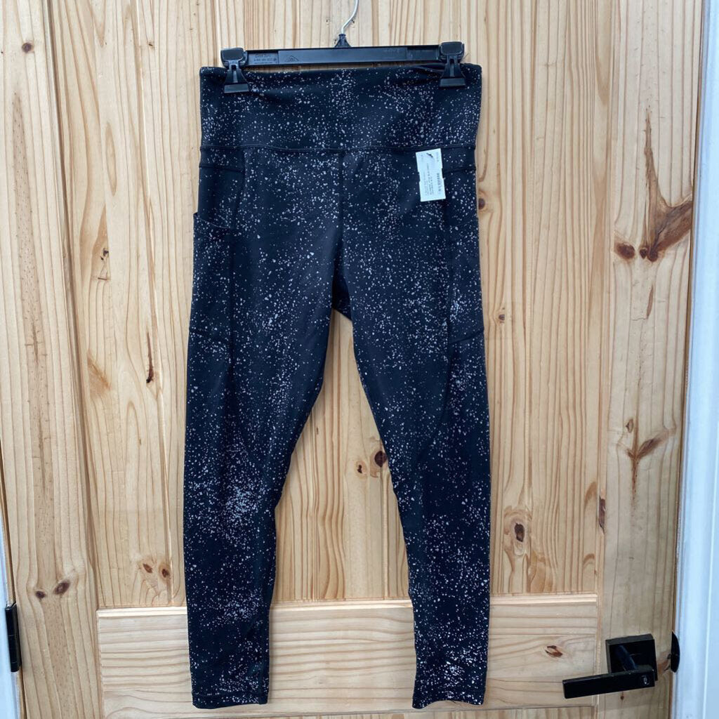 WOMENS ZYIA BLK/GREY LEGGINGS 8/10