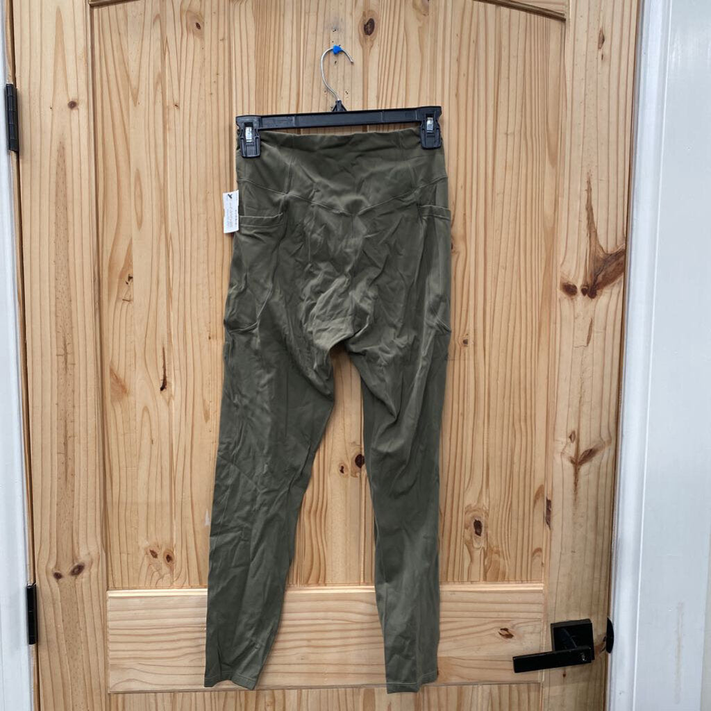 WOMENS HALARA OLIVE GREEN PANTS M 7/8