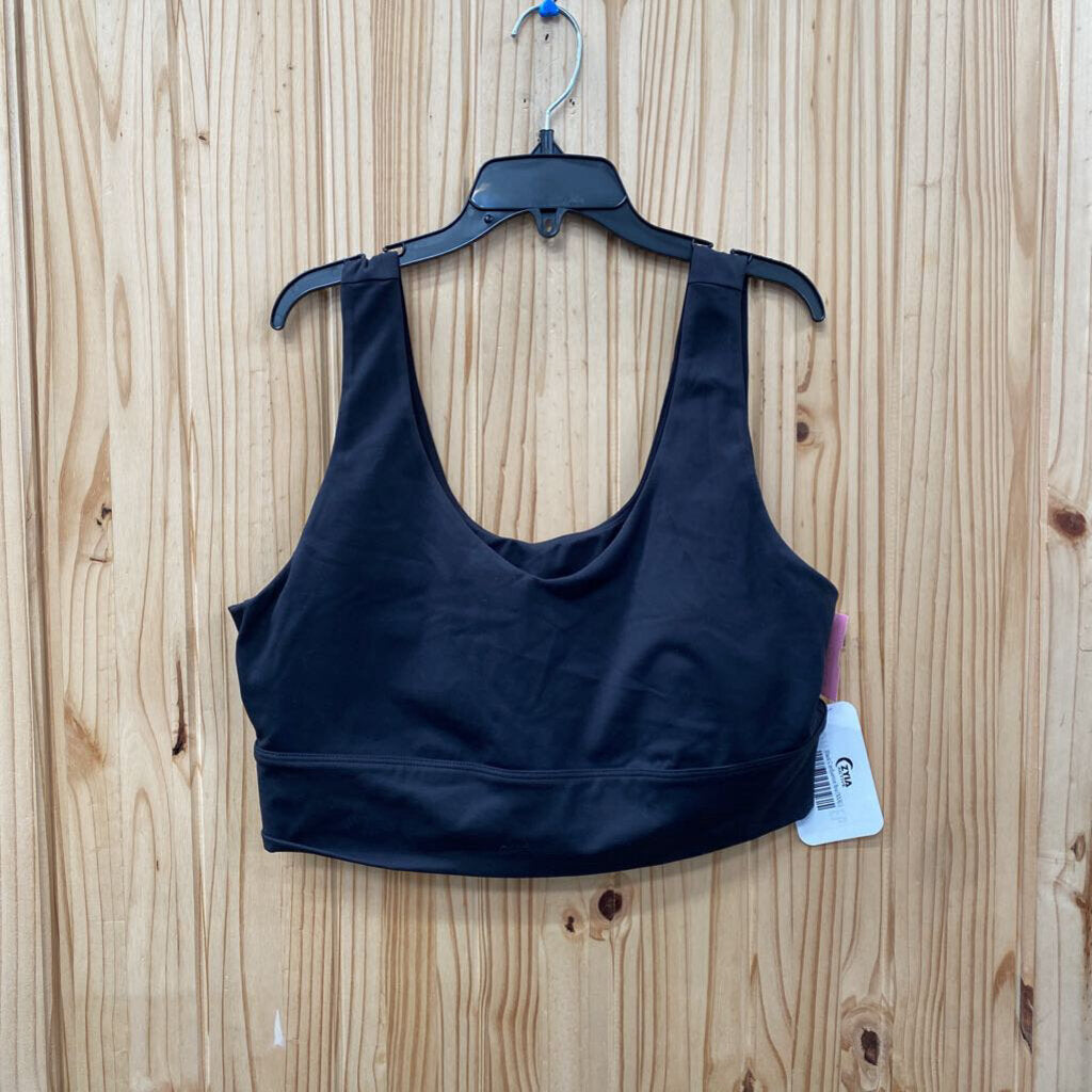 WOMENS ZYIA BLK SPORTS BRA XXXL NWT