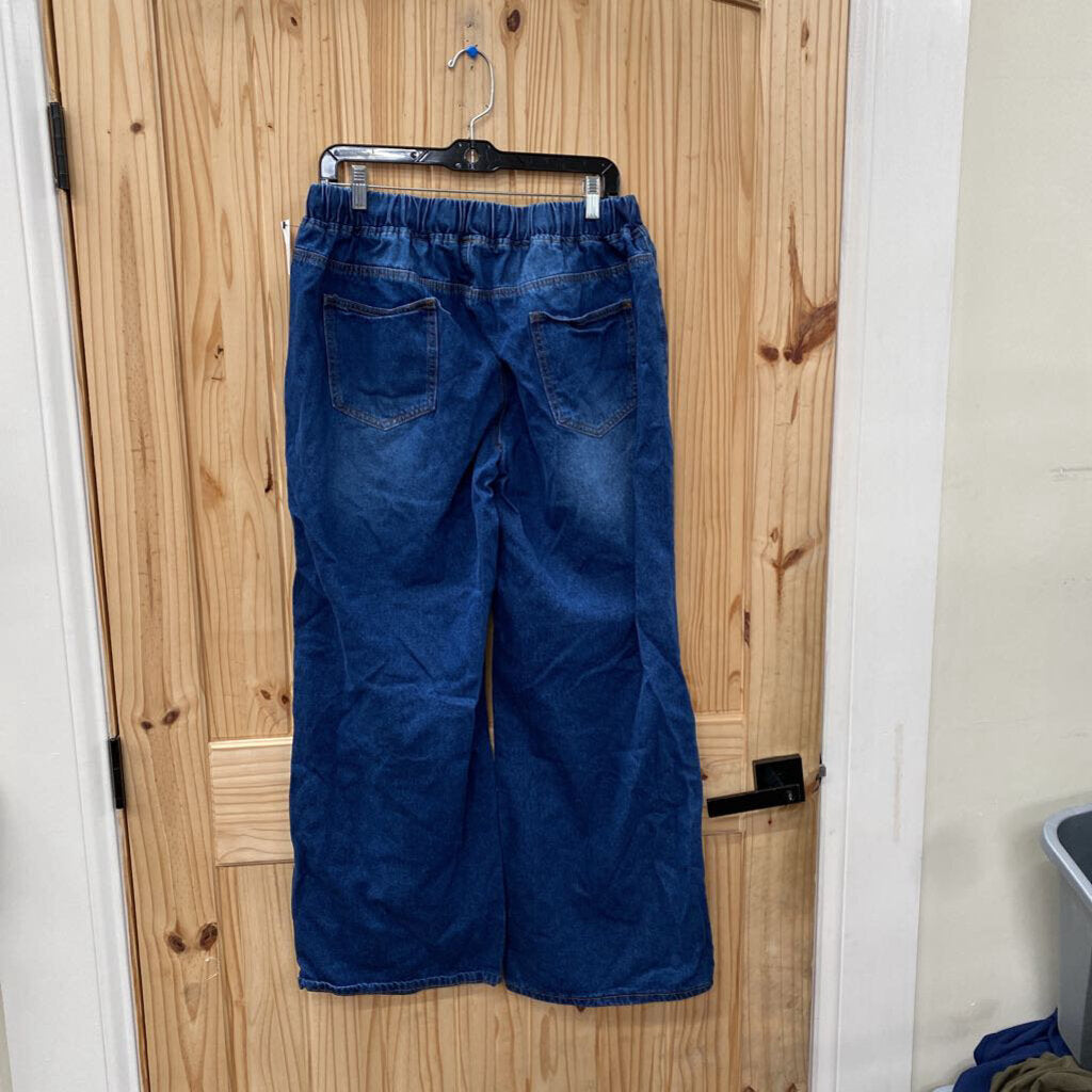 WOMENS SHEIN DENIM DIST. BAGGY PANTS XL